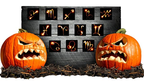 Halloween jack o lantern decorations by zodiac sign