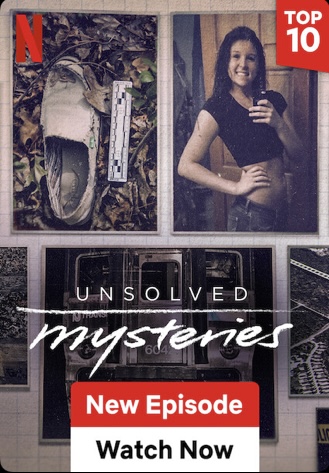 Screen grab of Unsolved Mysteries volume 3 cover from Netflix phone app