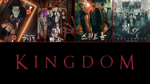 Posters of five popular Korean Netflix horror shows