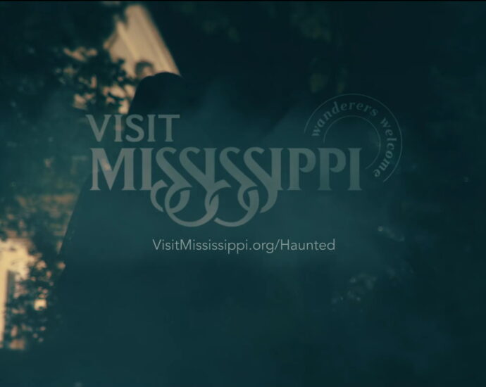 Screenshot of Visit Mississippi logo from Haunted Mississippi Commercial
