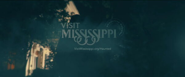 Screenshot of Visit Mississippi logo from Haunted Mississippi Commercial