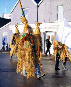 The Wren Boys on parade on St. Stephen's Day in Dingle, Ireland.