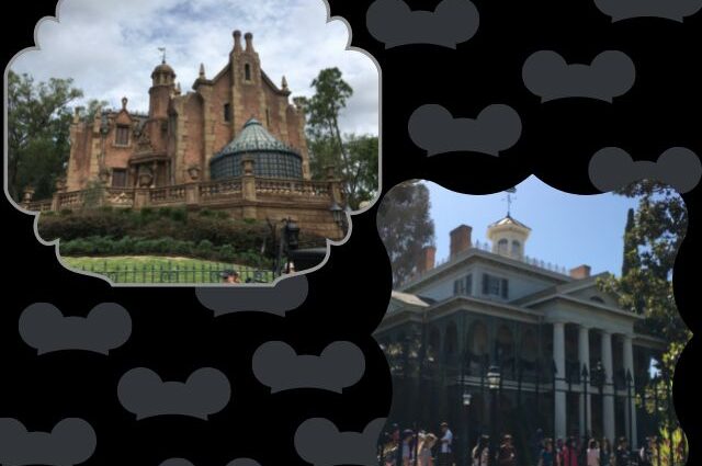Haunted Mansions in Magic Kingdom and Disneyland framed