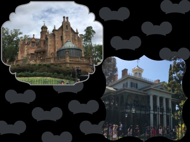 Haunted Mansions in Magic Kingdom and Disneyland framed