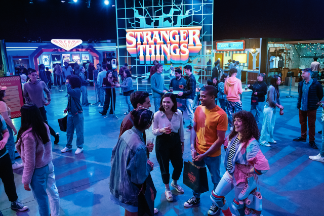 the Mix-Tape meeting area in Stranger Things: The Experience