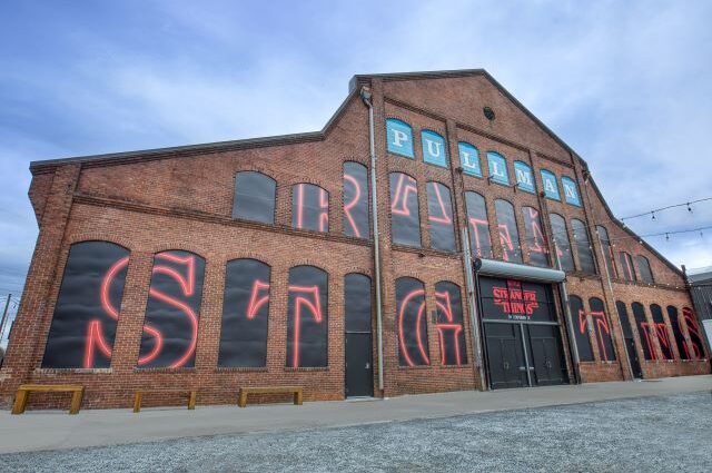 The exterior of Stranger Things: The Experience in Atlanta.