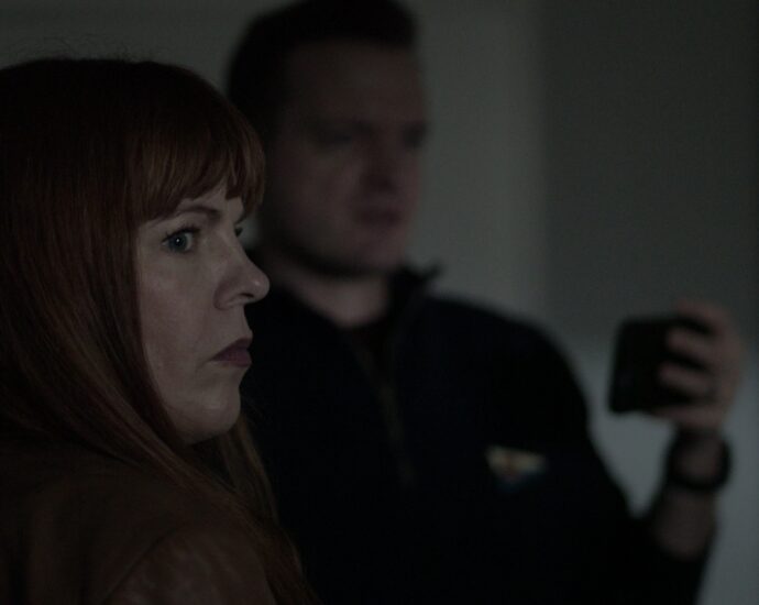 Paranormal investigators Amy Bruni and Adam Berry in Shadows of the Night Kindred Spirits episode