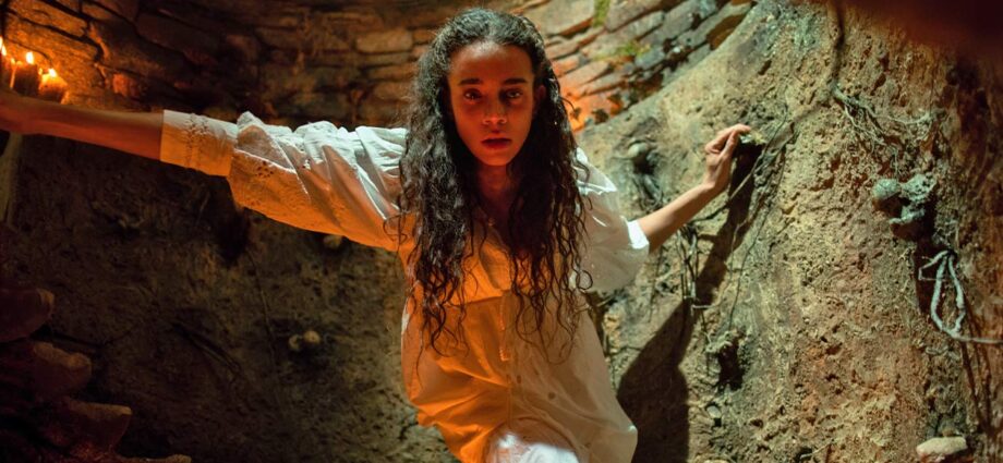 Maya (Hannah John-Kamen) makes her way into the Redcaps' lair in Unwelcome.
