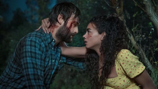 Douglas Booth and Hannah John-Kamen realize Redcaps are their friends as they battle the Whelans in Unwelcome