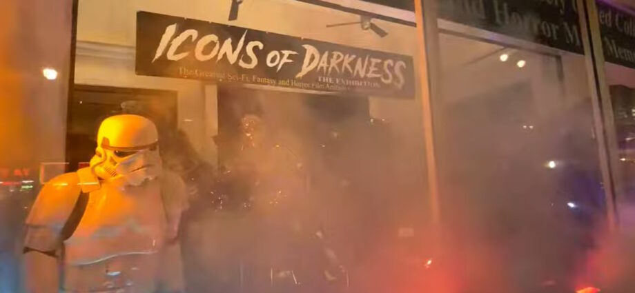 Screenshot of Icons of Horror exterior from trailer