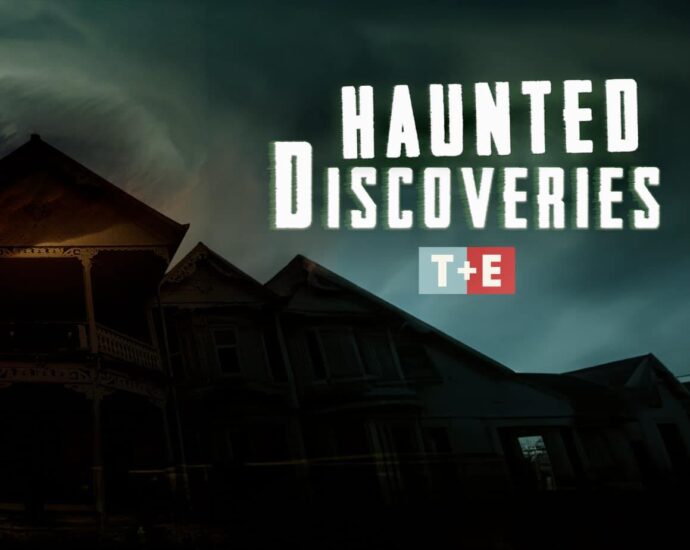 Release of Haunted Discoveries on T and E TV key art