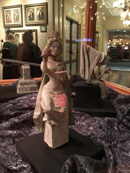 Haunted Mansion tea time sculpture woman