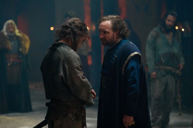 The Winter King first look photo of Uther and Arthur.