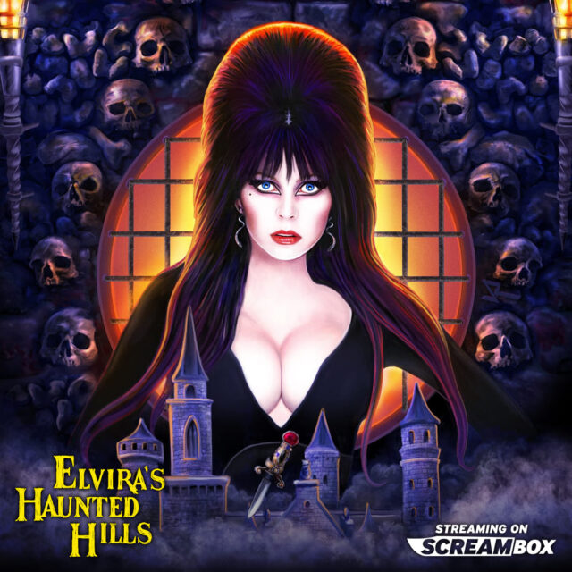 Elvira's Haunted Hills Screambox key art
