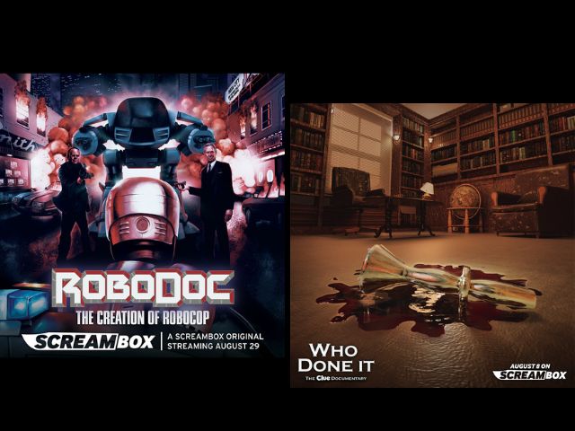 RoboDoc and Clue Movie doc Screambox posters