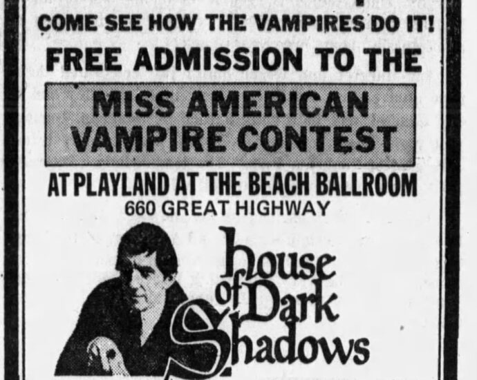 Come see how the vampires do it Dark Shadows Miss American Vampire Contest ad