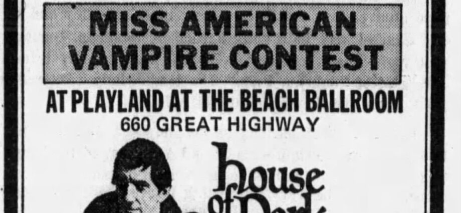 Come see how the vampires do it Dark Shadows Miss American Vampire Contest ad