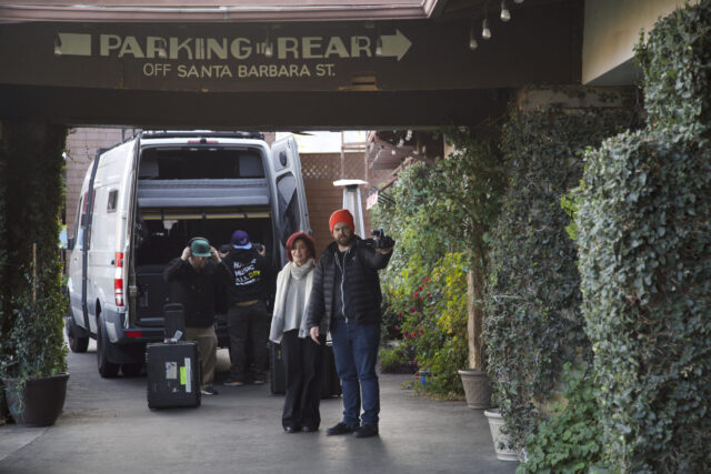 Jack Osbourne and Sharon Osbourne taking selfie before starting investigation at Glen Tavern Inn