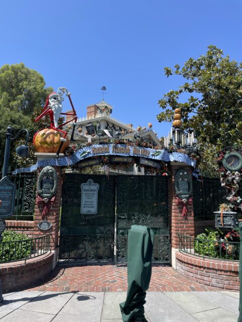 Haunted Mansion Holiday closed front gate