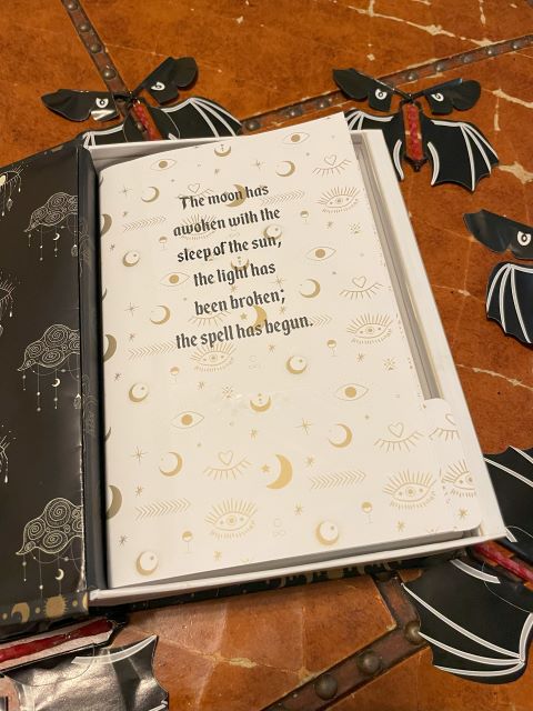 Inside of the enchanted Halloween spell book