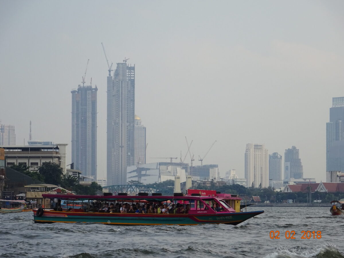 Bangkok skyline from the river