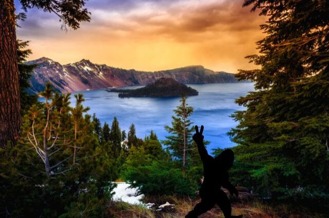 Crater Laker with Bigfoot