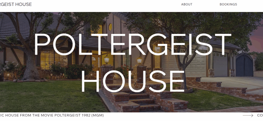 Screenshot from Poltergeist House website